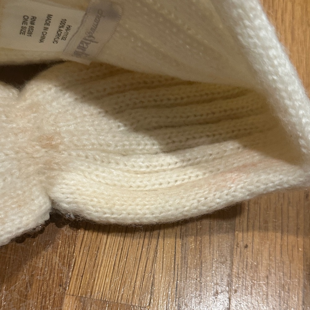 *last chance* C.C | Tan Knit Beanie with Metallic Accents + 2 winter hats - Picture 10 of 16